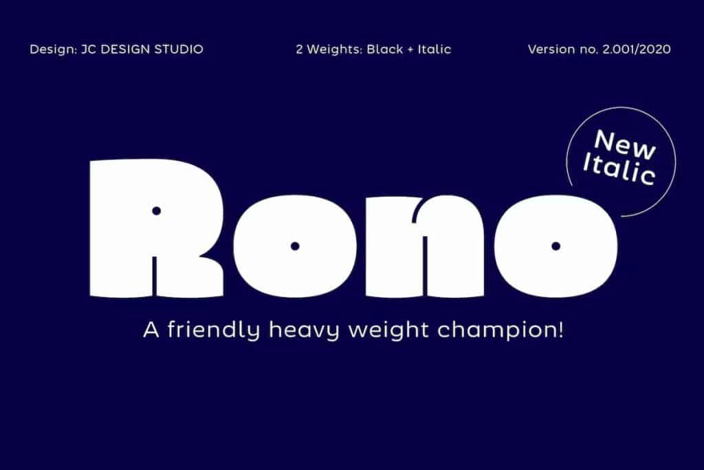 فونت RONO بهترین فونت های انگلیسی برای طراحی لوگو