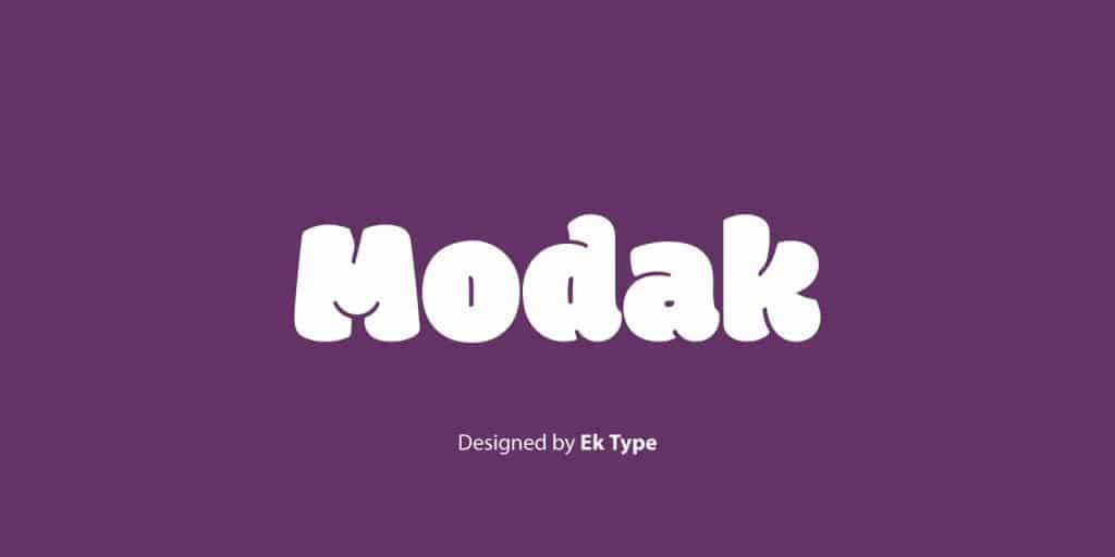 معرفی فونت های انگلیسی modak برای طراحی لوگو